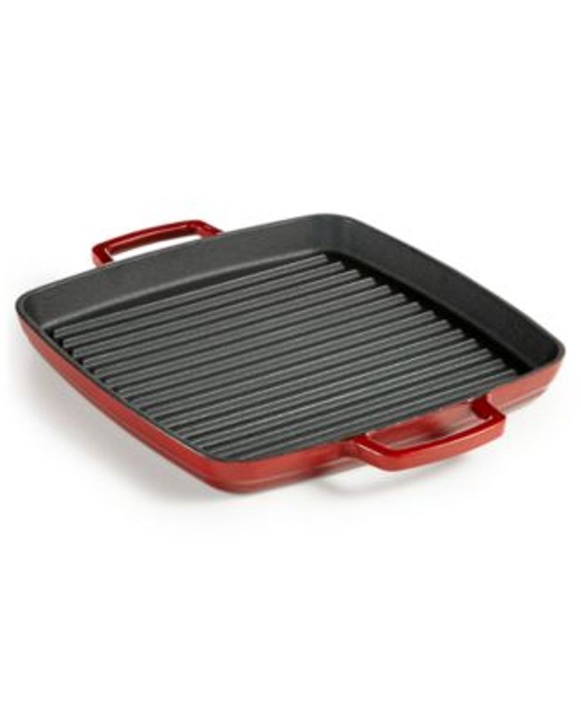 Martha Stewart Collection CLOSEOUT! Enameled Cast Iron 11″ Grill Pan, Created for Macy’s | Dulles Town Center