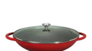 Chasseur French Enameled Cast Iron 16″ Wok with Glass Lid | Connecticut Post Mall