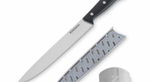 Zakarian by Dash 8″ Slicing Knife with Finger Guard – QVC.com