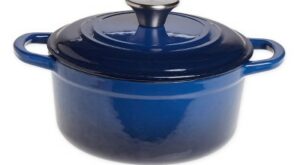 Gibson Our Table 2 Quart Enameled Cast Iron Dutch Oven With Lid In Cobalt