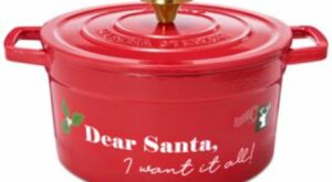 Martha Stewart Collection Dear Santa Enameled Cast Iron Dutch Oven, Created for Macy’s | Dulles Town Center