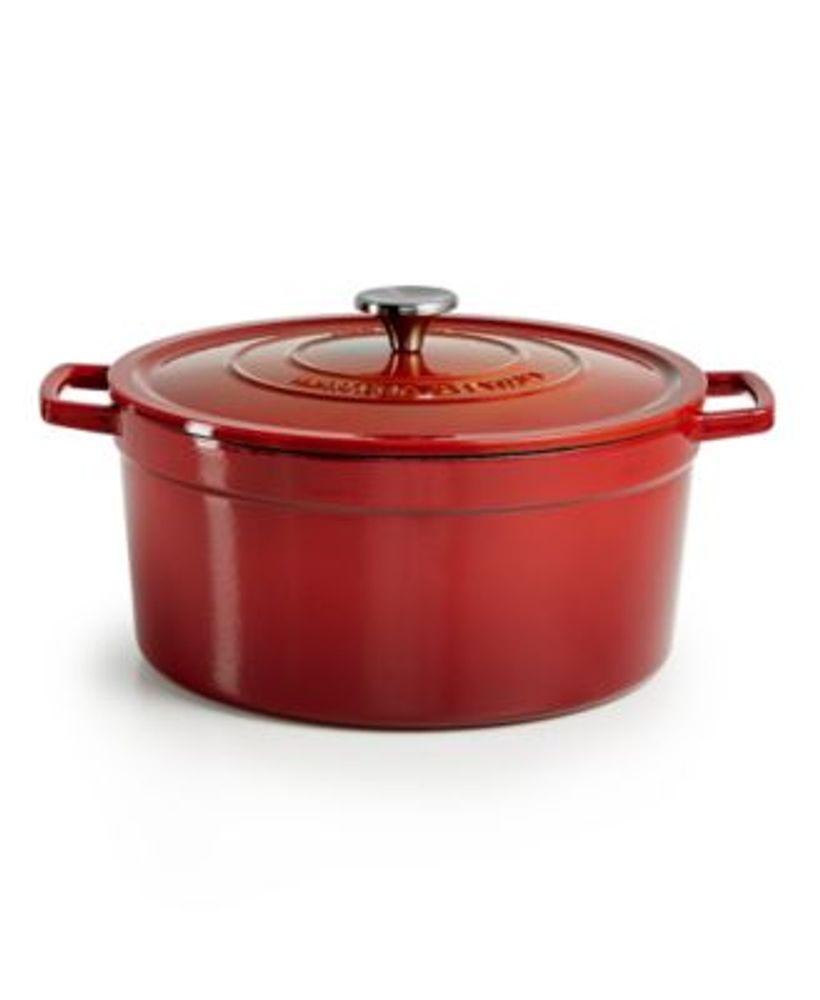 Martha Stewart Collection CLOSEOUT! Enameled Cast Iron Round 8-Qt. Dutch Oven | The Shops at Willow Bend