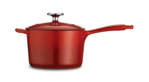 Tramontina Gourmet 2.5qt Enameled Cast Iron Sauce Pan with Lid Red | Connecticut Post Mall