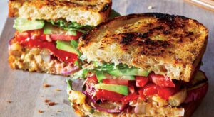 The Ultimate Vegetarian Club Sandwich