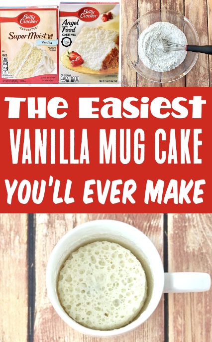Vanilla Mug Cake Recipe {The BEST!} in 2023 | Mug recipes, Vanilla mug cakes, Easy cake recipes