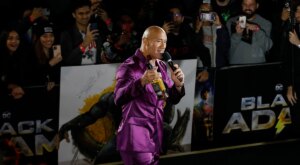 Dwayne Johnson praises his own record-breaking business acumen from the modest surroundings of a private jet