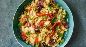 Charred Eggplant Salad Recipe with Peppers and Olives – Vegetarian Times