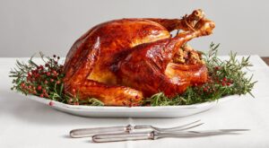 Roast Turkey With Country Ham Stuffing and Giblet Gravy – Epicurious