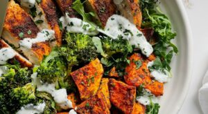 Roasted Broccoli, Sweet Potato and Chicken Sheet Pan Dinner – Espresso and Lime