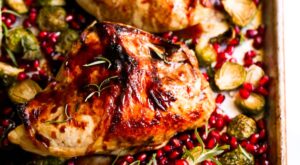 Sheet Pan Pomegranate Chicken and Brussels Sprouts – Wholesomelicious