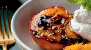 Smoked Peaches With Boozy Vegan Rum Whip – VegNews