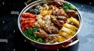 Chinese New Year food during Chinese New Year, assorted big Poon Choi Stock Photo – Alamy