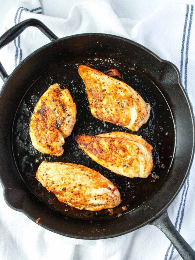 Best way to cook chicken breasts in cast iron skillet – Eats by April