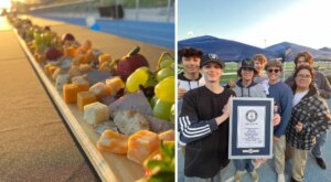 Students break record with colossal charcuterie board longer than two blue whales – Guinness World Records