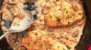 Wine And Shrooms Complete This Creamy Chicken Scallopini