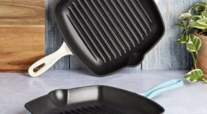 Country Living Enameled Cast Iron Square Griddle Grill Pan with Ridges – Dealmoon