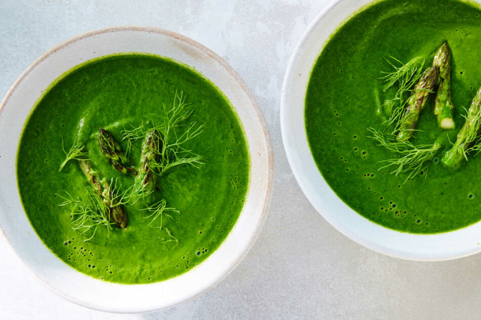 Asparagus, Spinach and Leek Soup Recipe