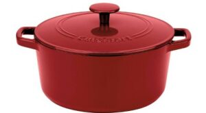 Cuisinart Chef’s Classic 5qt Red Enameled Cast Iron Round Casserole with Cover – CI650-25CR