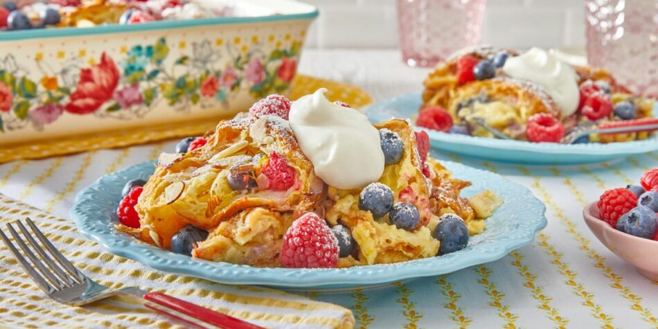 This Croissant Bread Pudding Is Loaded With White Chocolate and Fresh Berries