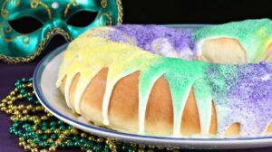 Fat Tuesday doesn’t have to be quite as gluttonous with this lightened-up Mardi Gras dessert