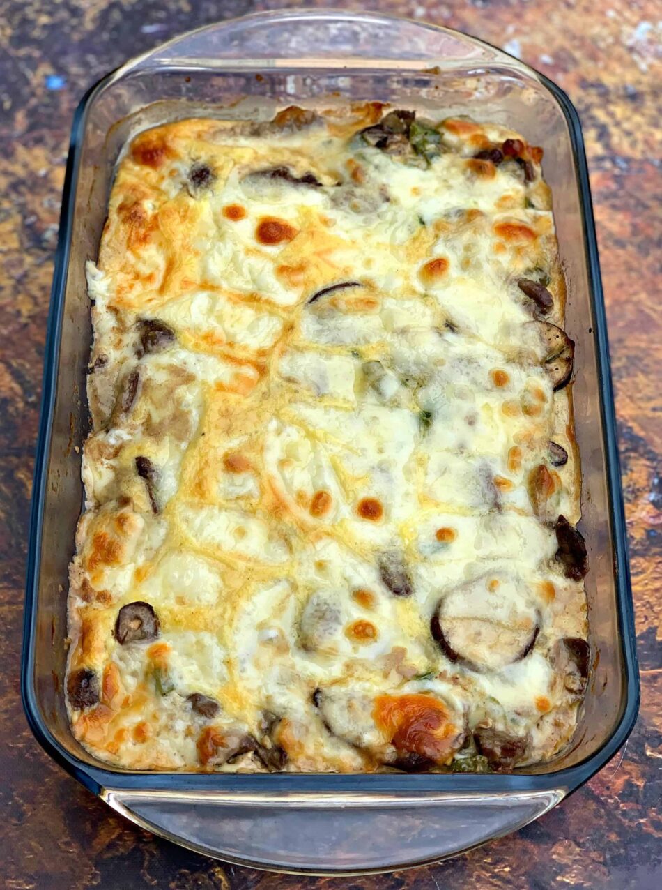 Easy, Keto Low-Carb Philly Cheese Steak Casserole + {VIDEO}