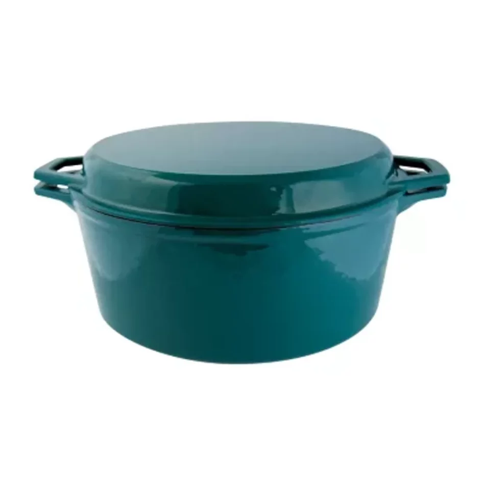 Taste of Home 7-qt. Enameled Cast Iron Dutch Oven with Grill Lid | Green Tree Mall
