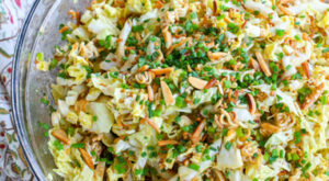 Cabbage Crunch Slaw – guess what the crunch comes from –