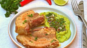 Best Air Fryer Pork Belly Chicharron With Chimichurri Guacamole
