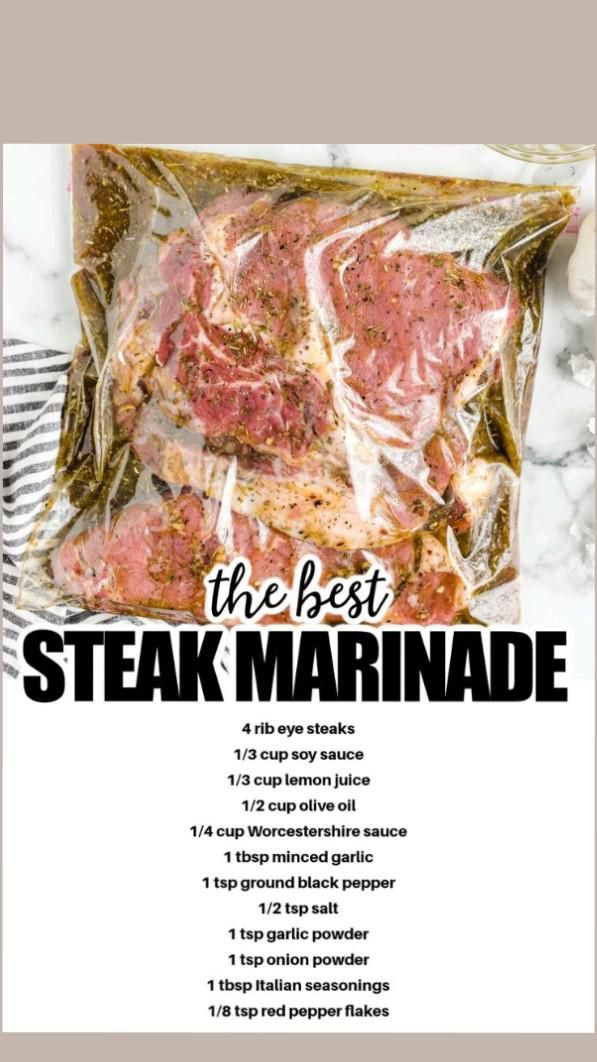 steak marinade in 2023 | Steak marinade, Easy steak marinade recipes, Easy marinade recipes