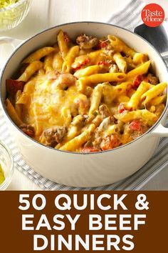 50 Quick & Easy Beef Dinners | Beef recipes, Recipes, Beef dinner