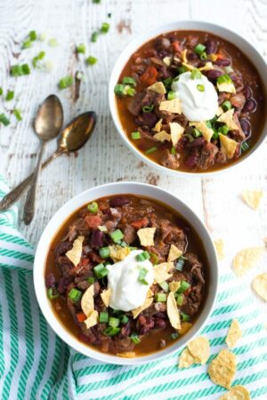 Slow Cooker Easy Beef and Bean Chili