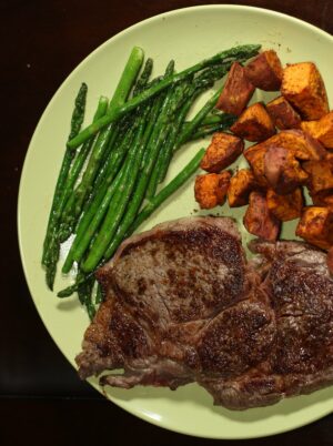 Easy Steak and Easy Sweet Potatoes and Easy Asparagus — EATING IN MY HOME