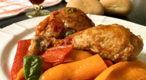 Chicken with Peppers (Roman Style Recipe)