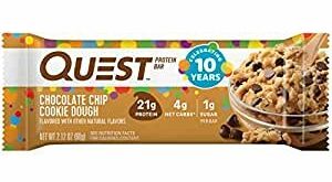 Quest Nutrition Chocolate Chip Cookie Dough – High Protein, Low Carb, Gluten Free, Keto Friendly, 2.12 Oz , 4 Count (Pack of 5) – Dealmoon
