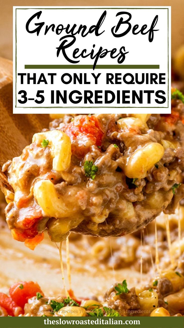 Ground Beef Recipes That Only Require 3-5 Ingredients in 2022 | Beef recipes, Ground beef recip… | Beef recipes, Ground beef recipes, Ground beef recipes for dinner