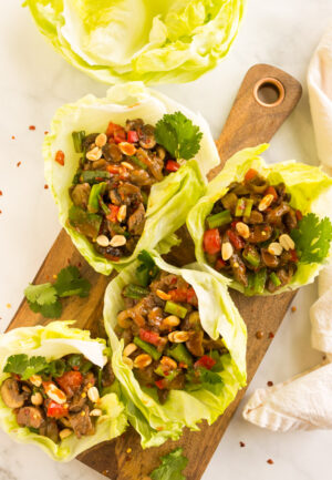 Easy Beef Lettuce Wraps with Peanut Sauce – Robust Recipes