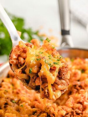 Simple Beef & Macaroni Skillet Story – Thrifty Frugal Mom