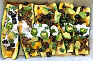 Easy Beef Taco Stuffed Zucchini Boats (Keto Low-Carb)