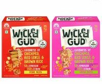 WickedGud High Protein  Fiber | Gluten Free | Vegan | Brown Rice Healthy Diet Penne   Amori  Pasta Combo offer at Amazon Indiaprice Rs. 225