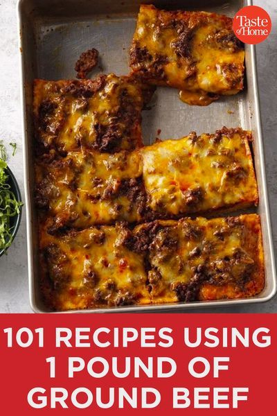 101 Recipes Using 1 Pound of Ground Beef | Venison recipes, Ground beef recipes easy, Beef recipes easy