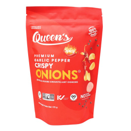 Queen’s Premium Gluten-Free Crispy Onions Spicy Garlic Pepper, 175g