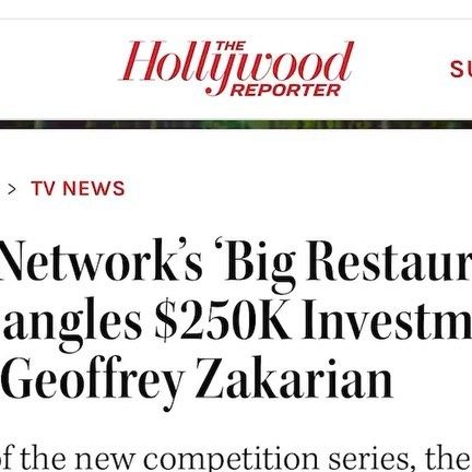 Geoffrey Zakarian on Instagram: “***BIG ANNOUNCEMENT*** @hollywoodreporter just broke the news about our new prime time show for @foodnetwork : BIG RESTAURANT BET where I search for America’s next great restauranteur and put myself on the line and 0k of my resources behind 1 chef’s dream restaurant. Premiers April 5th 10pm on Food Network! #BigRestaurantBet

Full article in bio”