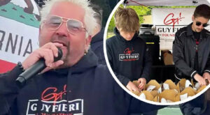 Guy Fieri and sons serve over 500 meals at a Special Olympics event