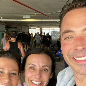Jeff Mauro on Instagram: “Full body banger before a complete day and night of demos, events, and proper eating & drinking at @sobewffest 

Thanks for pushing me and @smauro1 2 DA MAXX @rachel_fitness @barrys 

#sobewff #lungessuck”