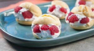 Raspberry Cream Puffs (Rosé All Day with Geoffrey Zakarian) – Trisha Yearwood, “Trisha’s Southern Kitchen” on the Food Network.