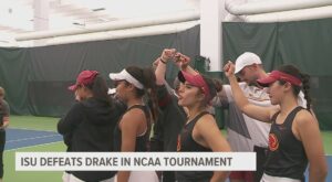 Iowa State women set to face Wisconsin after defeating Drake in 1st round of NCAA tennis tournament