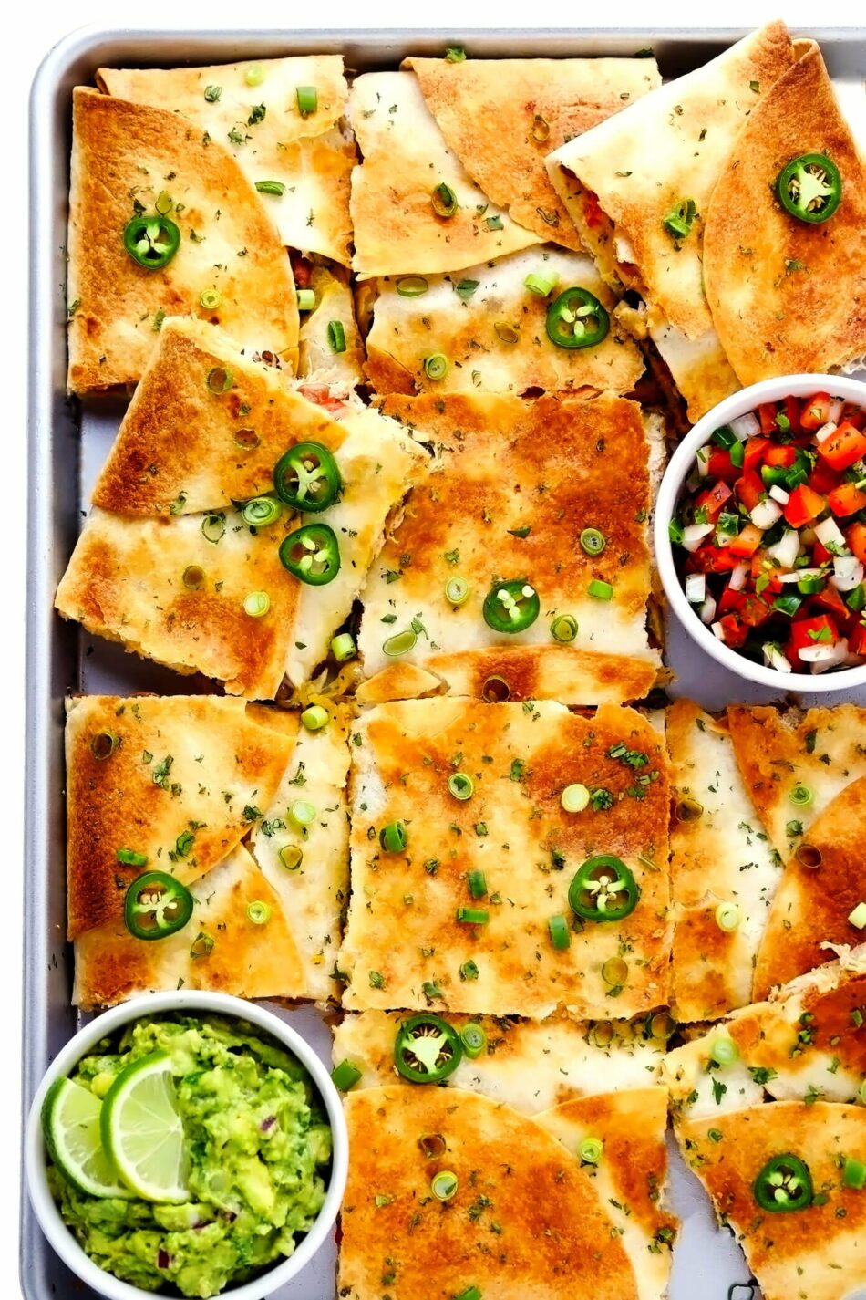 Chicken Sheet Pan Quesadilla – Gimme Some Oven