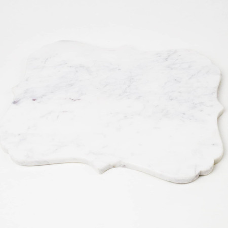White Marble Scalloped Cheese Board – 8 Oak Lane