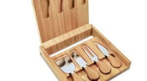 True Formaggio Bamboo Cheese Board and Tool Set – Includes 4 Knives with 1 Serving Board Case, Appetizer … – Target