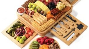 Wooden Charcuterie Board Set with Serving Utensils and Charcuterie Tray – Cutting Board and Cheese Board for Wine … – Target